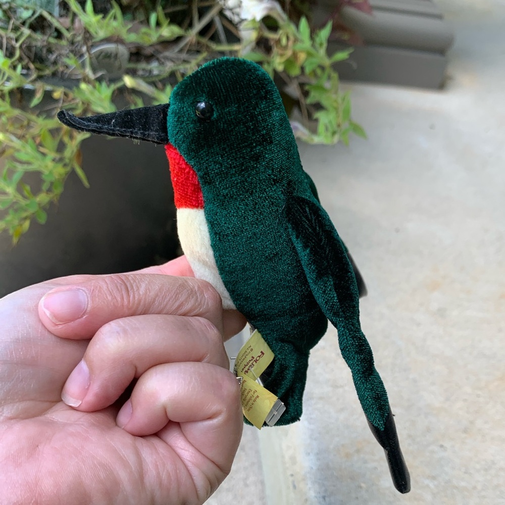 Folkmanis Mini Ruby Throated Hummingbird Finger Puppet